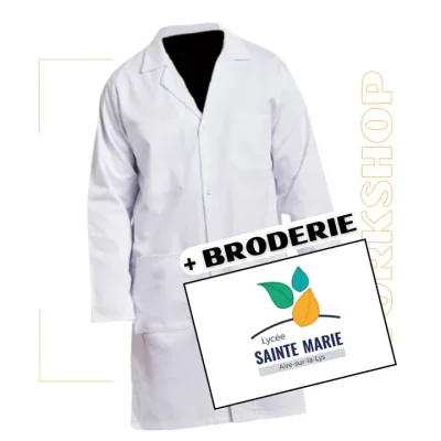 12AP110 Blouse H Coton Blanc Pression